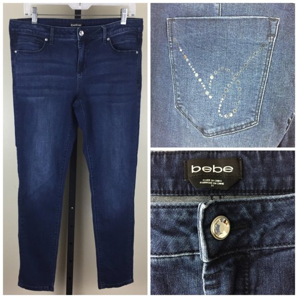 jeans with diamonds on back pockets